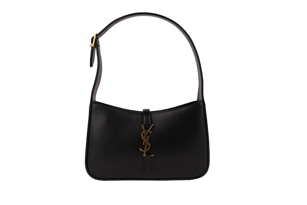 Saint Laurent Black Le 5 a 7 Shoulder Bag Smooth Calfskin Gold Hardware